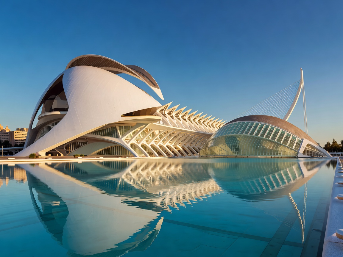 Stylised view representing Valencia's City of Arts and Sciences complex
